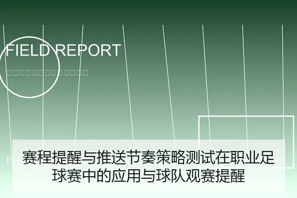 赛程提醒与推送节奏策略测试在职业足球赛中的应用与球队观赛提醒